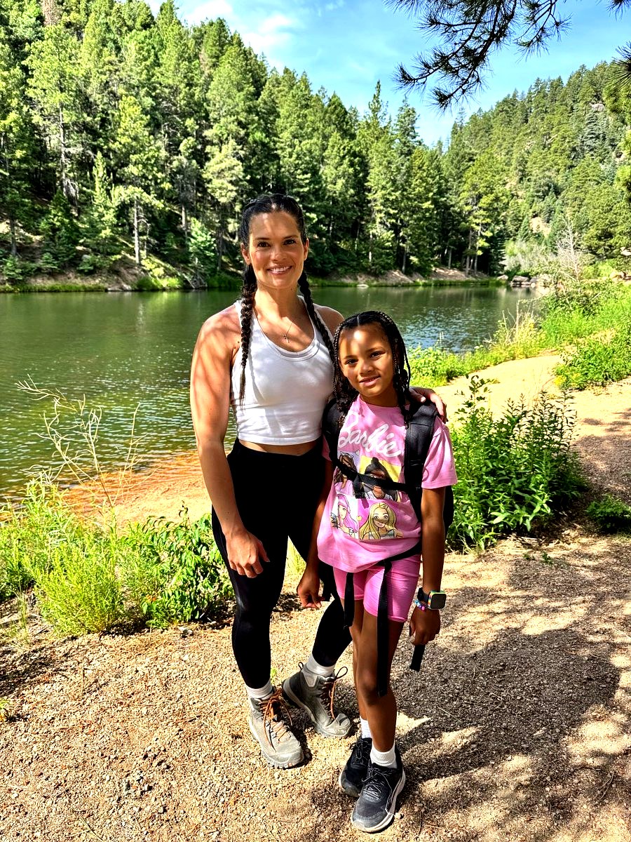 Kiley hiking with her daughter